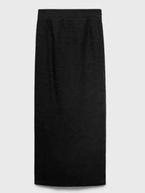 Mango 100% Linen Skirt Maxi Pencil Size 4 Mid Rise Long